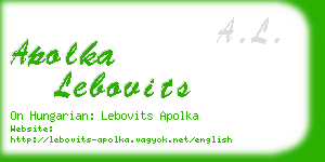 apolka lebovits business card